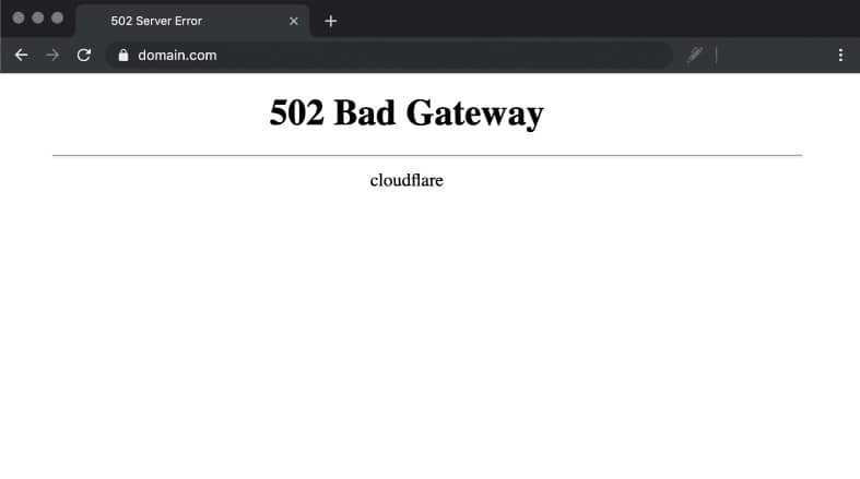 502 Bad Gateway